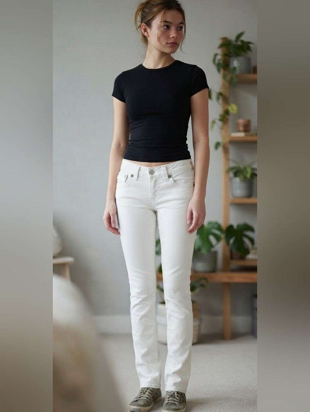 True Religion Misty White Skinny Jeans Denim Size 24